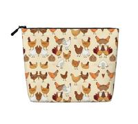 A Brood of Chickens - Neceser versátil de viaje, bolsa de maquillaje de cáñamo falso, multiusos, organizador de accesorios cosméticos, Black, Talla única