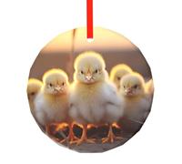 A Brood of Chickens7 - Adornos festivos para árbol de Navidad, decoraciones redondas, colgante tradicional para Navidad