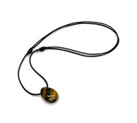 A BUENOS PRECIOS - Colgante OJO TIGRE piedra natural - Collar con cordón encerado ajustable - Cristales curativos y piedras energéticas para mujer y hombre - Sanación y curación (Ojo de tigre)