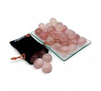 A BUENOS PRECIOS - Cuarzo rosa piedra pulida calidad AAA - 4 unidades en bolsa algodón - Cristales naturales y piedras preciosas - Reiki curación de chakras sanación (Cuarzo rosa)