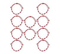 A BUENOS PRECIOS - Pulsera siete nudos roja original - Contra el mal de ojo - Hilo rojo protección energia negativa - Amuleto para buena suerte y la amistad - Hombre mujer niños pareja amigos (Pack10)