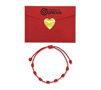 A BUENOS PRECIOS® - Pulseras de siete nudos roja original - Hilo rojo protección energía negativa - Amuleto Contra el mal de ojo y la buena suerte - Para mujer hombre niños pareja amigos (1 Pulsera)