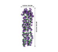 A Bunch of 4 Petals Hanging Artificial Flowers, Wisteria Hanging Artificial Flowers for Wedding Decoration (Dark Purple)
