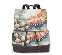 A bunch of seashells - Mochila de viaje para mujer, mochila casual, mochila de cuero estampada para mujer para el trabajo