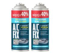 A/C FIX Recambio gas R134a R12 - Kit recarga aire acondicionado coche 2x235 g - Sustituto del refrigerante R134a - botella refrigerante coche - Gas aire acondicionado coche - ECO