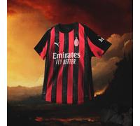 A.C. Milan - Camiseta de competición Home, Temporada 2025/2026, Camiseta de fútbol, Producto Oficial, niño, 8 años