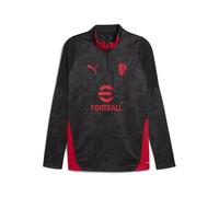 A.C. Milan - Camiseta de Entrenamiento con Cremallera 1/4, Sudadera de Carrera de Entrenamiento, Temporada 2025/2026, Producto Oficial, Adulto