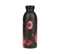 A.C. Milan Cantimplora, Producto Oficial, Botella de Agua Mantiene Frío 24H, Caliente 12H, Thermos con Tapa Hermética, 24 Botellas Llamas, 0.5 L