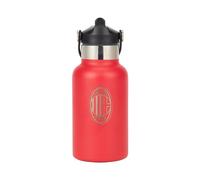 A.C. Milan Cantimplora, Producto Oficial, Botella Thermos Mantiene Caliente 24H, Frío 12H, Térmica (Roja), 0.35 L