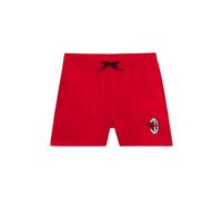 A.C. Milan Costume Da Bagno con Logo Summer Collection, Producto Oficial, niño, Rojo, 10 años Unisex niños