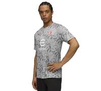 A.C. Milan Maglia Prematch Camiseta de competición prepartida, Temporada 2025/2026, Producto Oficial, Gris, M Unisex Adulto