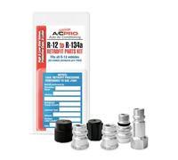 InterDynamics Kit de adaptador de aire acondicionado de coche certificado A/C Pro, kit completo de adaptador de conversión de CA que convierte refrigerante R12 a R134-A, incluye 1 puerto lateral bajo,