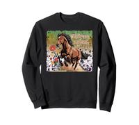 A caballo flores silvestres caballos Sudadera