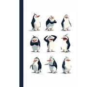 A cartoon penguins: Work Notebook, Funny Office Gift for Women, Coworker, Boss, Secret Santa Gag Gift (Blank Lined Journal)
