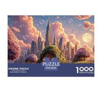 A Cartoon-Style Cityscape of New_York 1000 Piece Corte Preciso Rompecabezas Blossom Cloud Pagoda Divertido Jigsaw Educativo Amigos 38x26cm/1000pcs