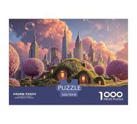 A Cartoon-Style Cityscape of New_York 1000 Piece Papel Premium Rompecabezas Blossom Cloud Pagoda Alivio Estrés Jigsaw Educativo Amigos 70x50cm/1000pcs