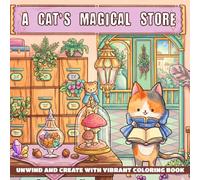 A Cat’s Magical Store Coloring Book: Whimsical Magic Shop Coloring Pages with Adorable Kitten for Kids and Adults To Creative Fun & Relaxation