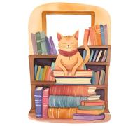 A Cat's Bookish Adventure: Reading Journal For the Love of Books, Planner Book to Track, Log and Review