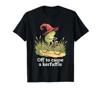 A causar un lío Divertido Dicho Meme Bicycle Wizard Frog Camiseta