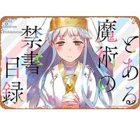A Certain Magical Index, Index Librorum Prohibitorum - Póster de anime para decoración de pared del hogar, letrero de metal retro, 20 x 30 cm