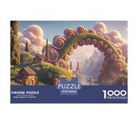 A Chinese Dragon in The Lake 1000 Piezas Corte Preciso Rompecabezas Whimsical Cloud Village Familia Jigsaw Educativo Adultos 38x26cm/1000pcs
