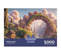 A Chinese Dragon in The Lake 1000 Piezas Papel Premium Rompecabezas Whimsical Cloud Village Desafiante Jigsaw Educativo Adultos 52x38cm/1000pcs