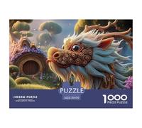 A Chinese Dragon with Gold and Red Decoration 1000 Pièces Rompecabezas Rainbow Fantasy Dragon Desafiante Único para Adultos Juego Familiar 70x50cm/1000pcs