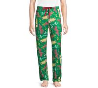 A Christmas Story - Pantalón de dormir para hombre con estaño coleccionable, forro polar verde con licencia oficial de star wars silent one crew., Medium