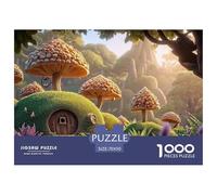 A Close Up of Mossy Mushrooms 1000 Pièces Rompecabezas Hobbit-Style Village Desafiante Único para Adultos Y Niños Jouets De Défi Familial 70x50cm/1000pcs