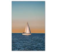 A CLOSER LOOK Minimalist Lined Notebook for Journaling, Planning, Mental Health, Organization: Nautical Photography, Relaxation, Serenity, Sailing, Sailboat, Sunset, Bay, Sea