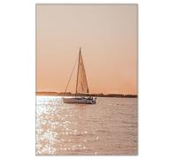 A CLOSER LOOK Minimalist Lined Notebook for Journaling, Planning, Mental Health, Organization: Nautical Photography, Relaxation, Serenity, Sailing, Sailboat, Sunset, Bay, Sea