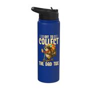 A cobrar el impuesto al padre, divertido perezoso, papá, día del padre Stainless Steel Insulated Water Bottle