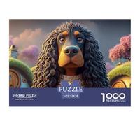 A Cocker Spaniel Dog 1000 Pzas Corte Preciso Rompecabezas Cavalier King Charles Spaniel Divertido Jigsaw Decoración Amigos 52x38cm/1000pcs