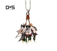 (A) Colgante de pato real 2D, adorno colgante de ciervo acrílico plano, fácil de colgar, decoración