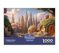 A Colorful Cityscape Made of Flowers 1000 Piece Corte Preciso Rompecabezas Fantasy Metropolis Familia Jigsaw Educativo Adultos 70x50cm/1000pcs