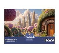 A Colorful Cityscape Made of Flowers 1000 Pièces Rompecabezas Fantasy Metropolis Desafiante Y Educativo para Adultos Jouets De Défi Familial 38x26cm/1000pcs