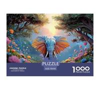A Colorful Elephant 1000 Piezas Cartón Rompecabezas Boho Elephant Imposible, Difícil Juego Creativo Puzzle para Adultos Y Niños 70x50cm/1000pcs