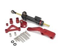 A Compatible Con Ducati Para Monster 1100 1100S 2008 Adelante Estabilizador Amortiguador De Dirección De Motocicleta Kit Soporte Montaje Universal(Red)