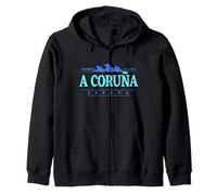 A Coruña España | Costa de A Coruña España Sudadera con Capucha