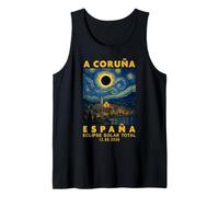 A Coruña, España Eclipse Solar Total 2026 Camiseta sin Mangas