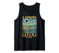A Coruña, España Eclipse Solar Total 2026 Camiseta sin Mangas