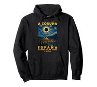 A Coruña, España Eclipse Solar Total 2026 Sudadera con Capucha