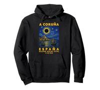 A Coruña, España Eclipse Solar Total 2026 Sudadera con Capucha