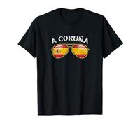 A Coruna Spain Vintage Flag Sunglasses Design Camiseta