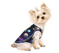 A Cosmic Voyage Pet - Camiseta transpirable sin mangas L para perros pequeños y gatos, suave, ligera y elegante
