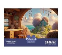 A Cozy Bedroom 1000 Pzas Corte Preciso Rompecabezas Oceanfront Fairy House Familia Jigsaw Educativo Adultos 70x50cm/1000pcs