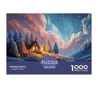 A Cozy Cabin in Mountain 1000 Piezas Cartón Rompecabezas Magical Horizon Imposible, Difícil Juego Creativo Puzzle para Adultos Y Niños 52x38cm/1000pcs