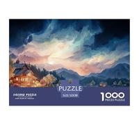 A Cozy Cabin in The Mountains 1000 Pcs Ökopapier Puzzle Cozy Cabin in The Mountains Stressabbau Kreatives Spiel Puzzles Für Erwachsene Und Kinder 52x38cm/1000pcs