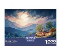 A Cozy Cabin in The Mountains 1000 Pcs Premium-Karton Puzzle Cabin in The Mountains Stressabbau Familienspiel Puzzles Für Erwachsene Und Kinder 38x26cm/1000pcs