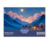 A Cozy Cabin in The Mountains 1000 Pcs Stabiler Karton Puzzle Cozy Cabin in The Mountains Lebendige Bilder Kreatives Spiel Puzzles Als Geburtstagsgeschenke 38x26cm/1000pcs